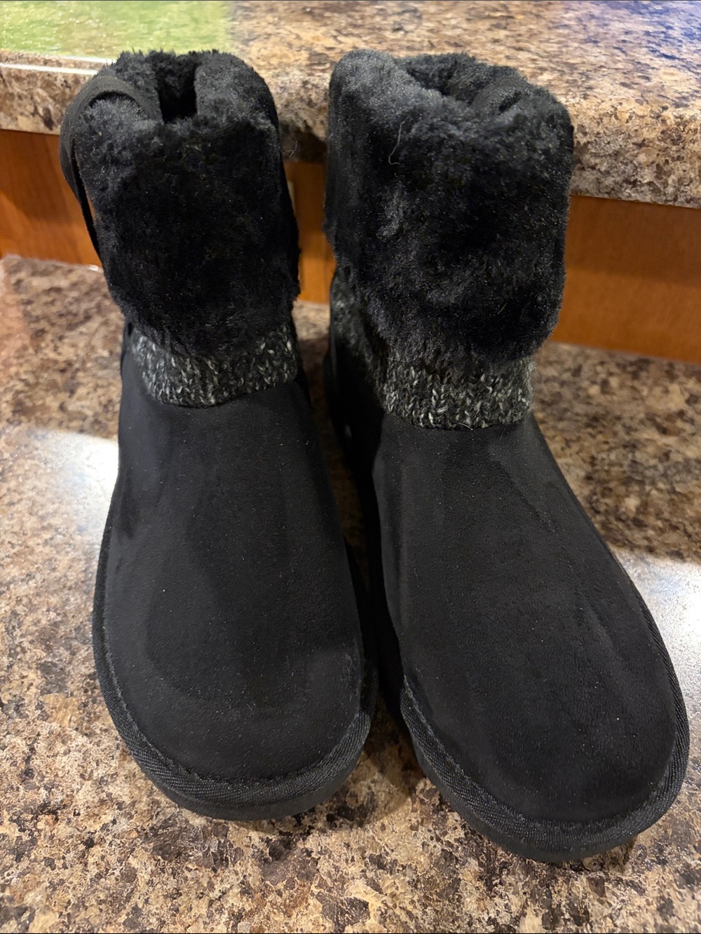 NWT Arizona Jean Co Sullivan Black Shearling Style Boots Women's Size 10